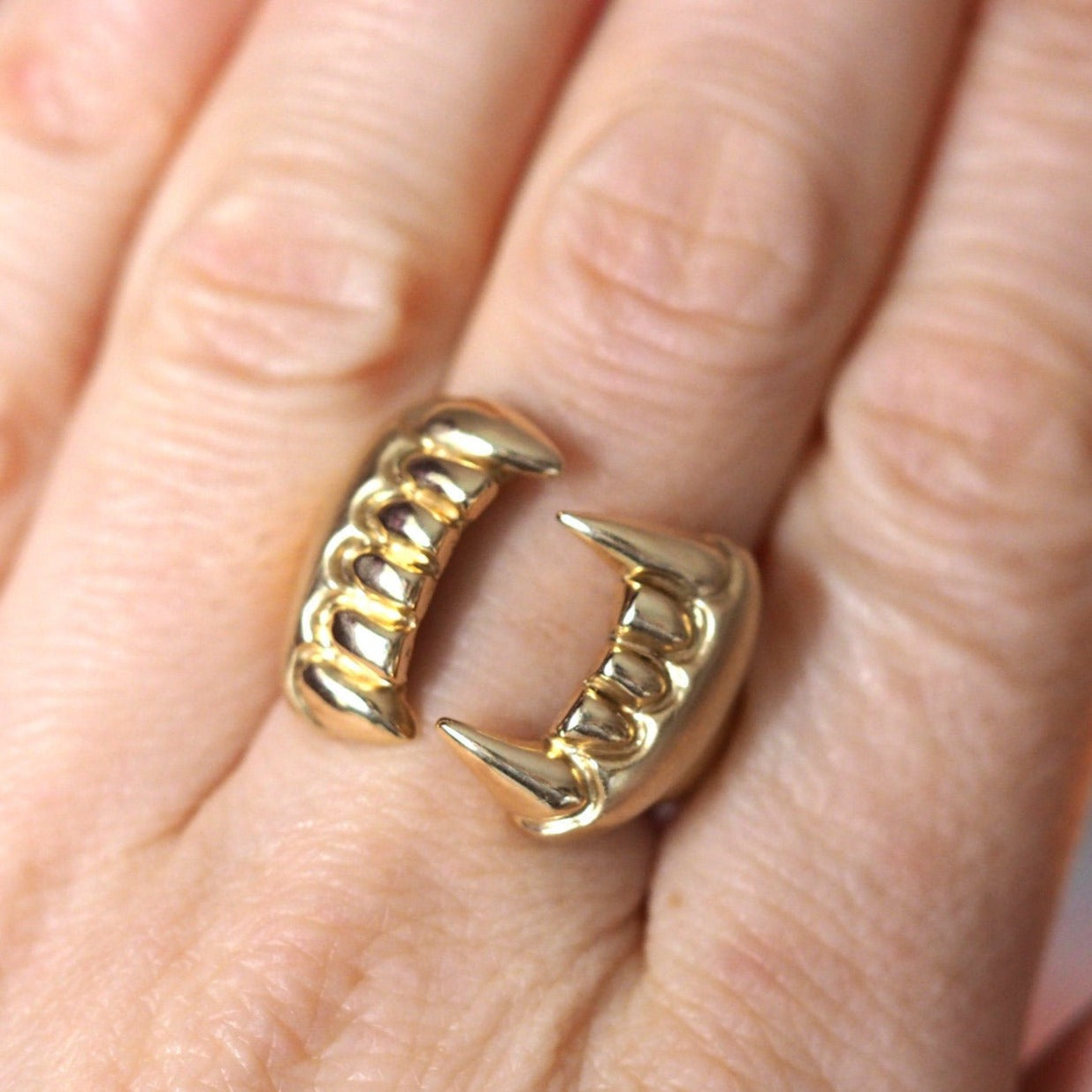 Fangs Ring - Recycled 9ct Yellow Gold