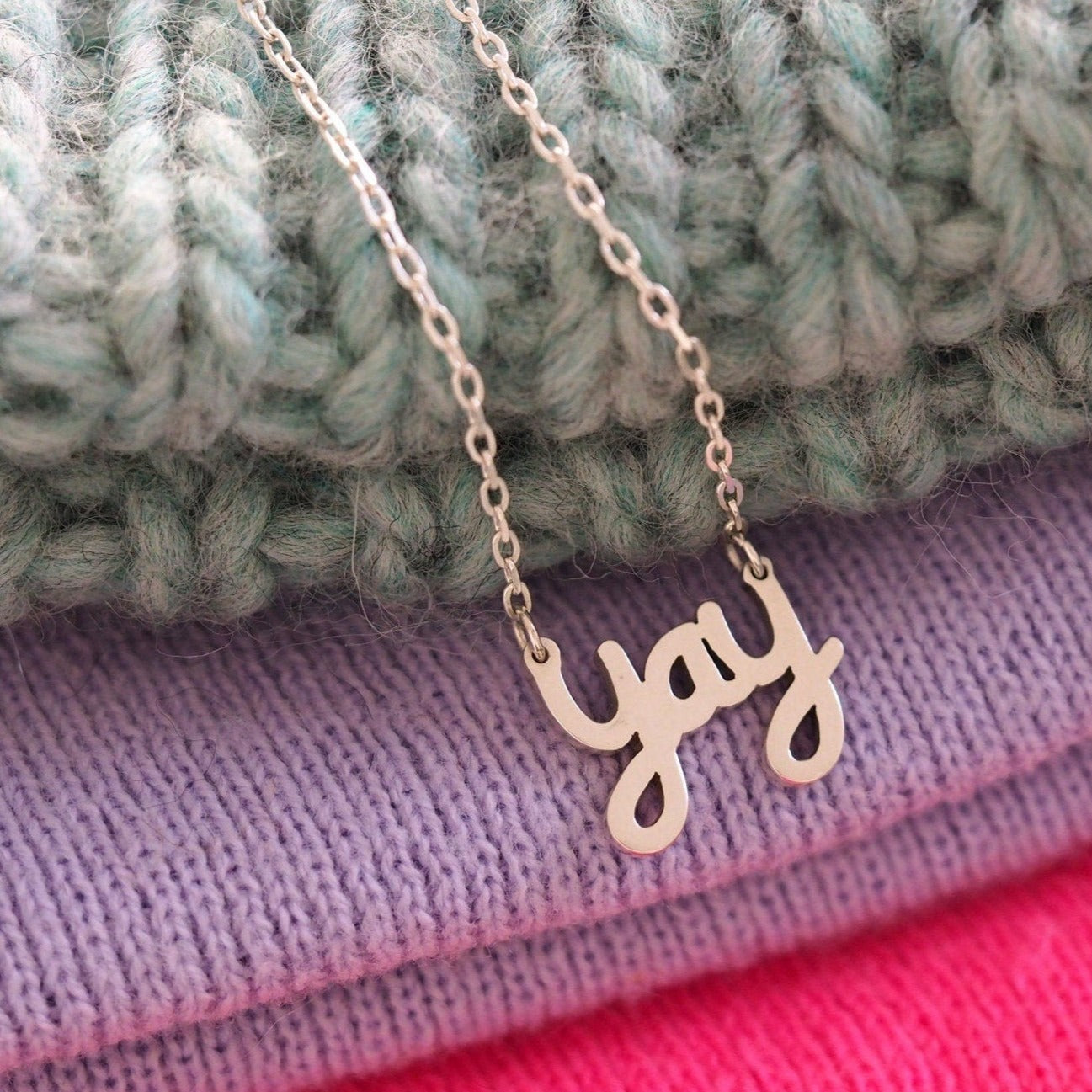Yay Necklace - Sterling Silver