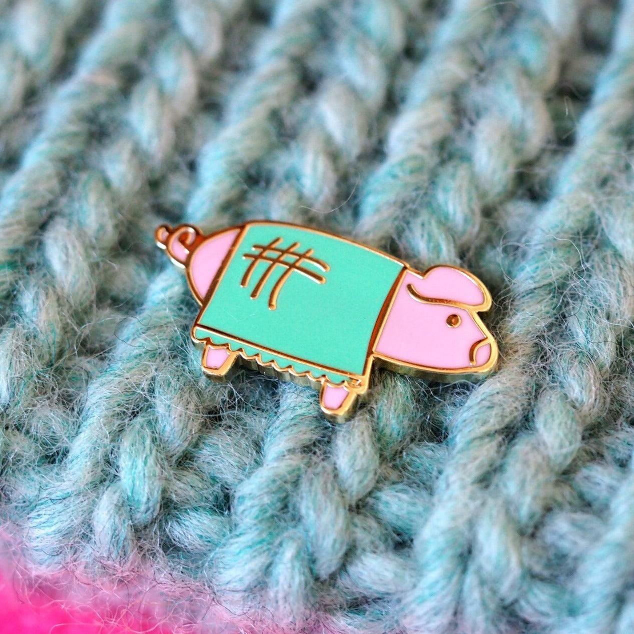 Pig in a Blanket Enamel Pin