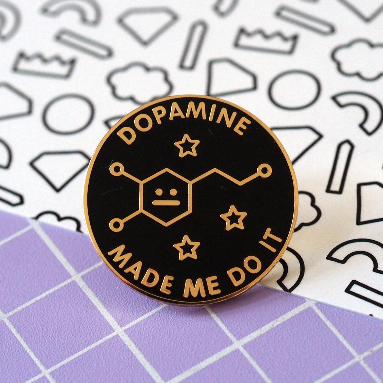 Dopamine Enamel Pin Badge