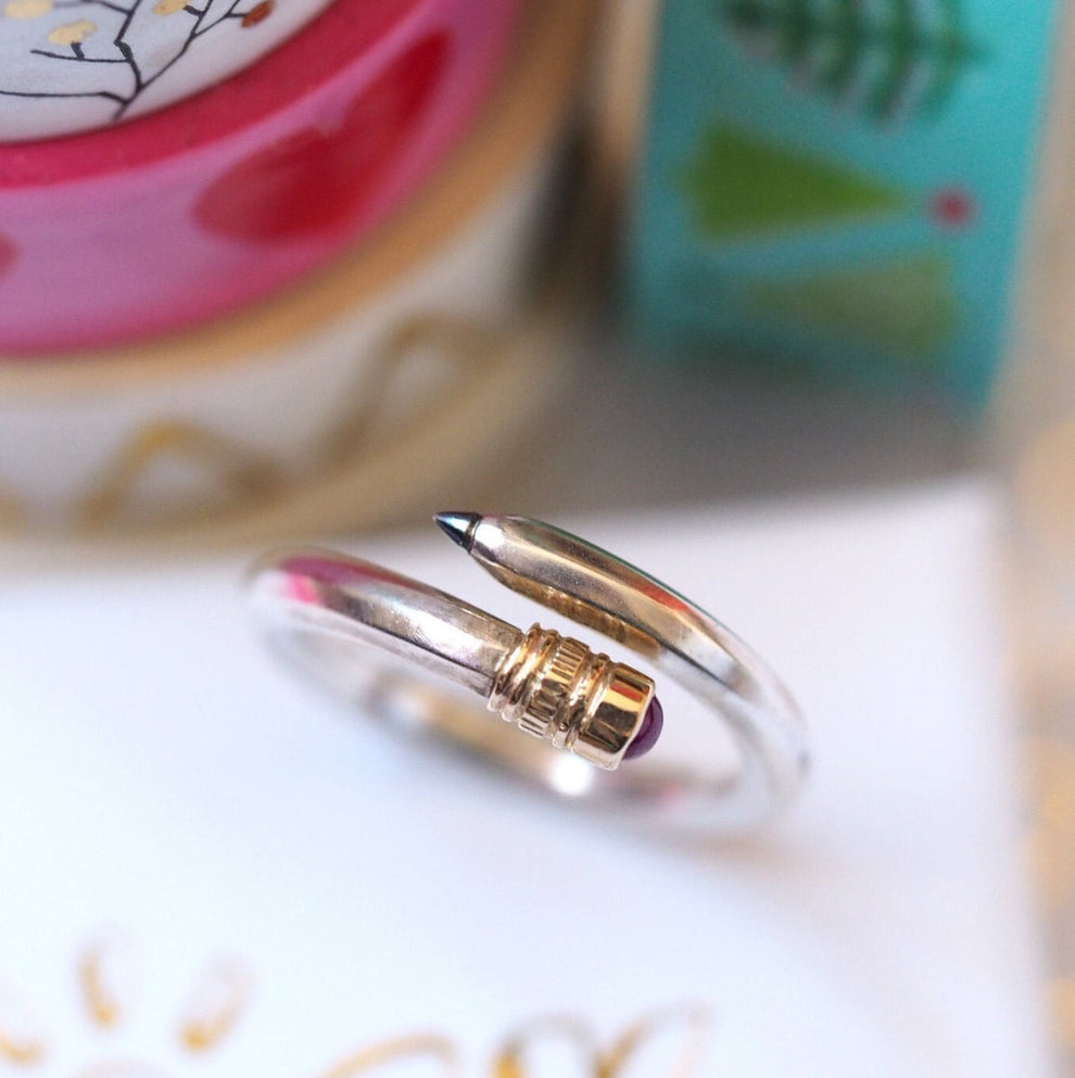 Pencil Ring - Ruby – RockCakes