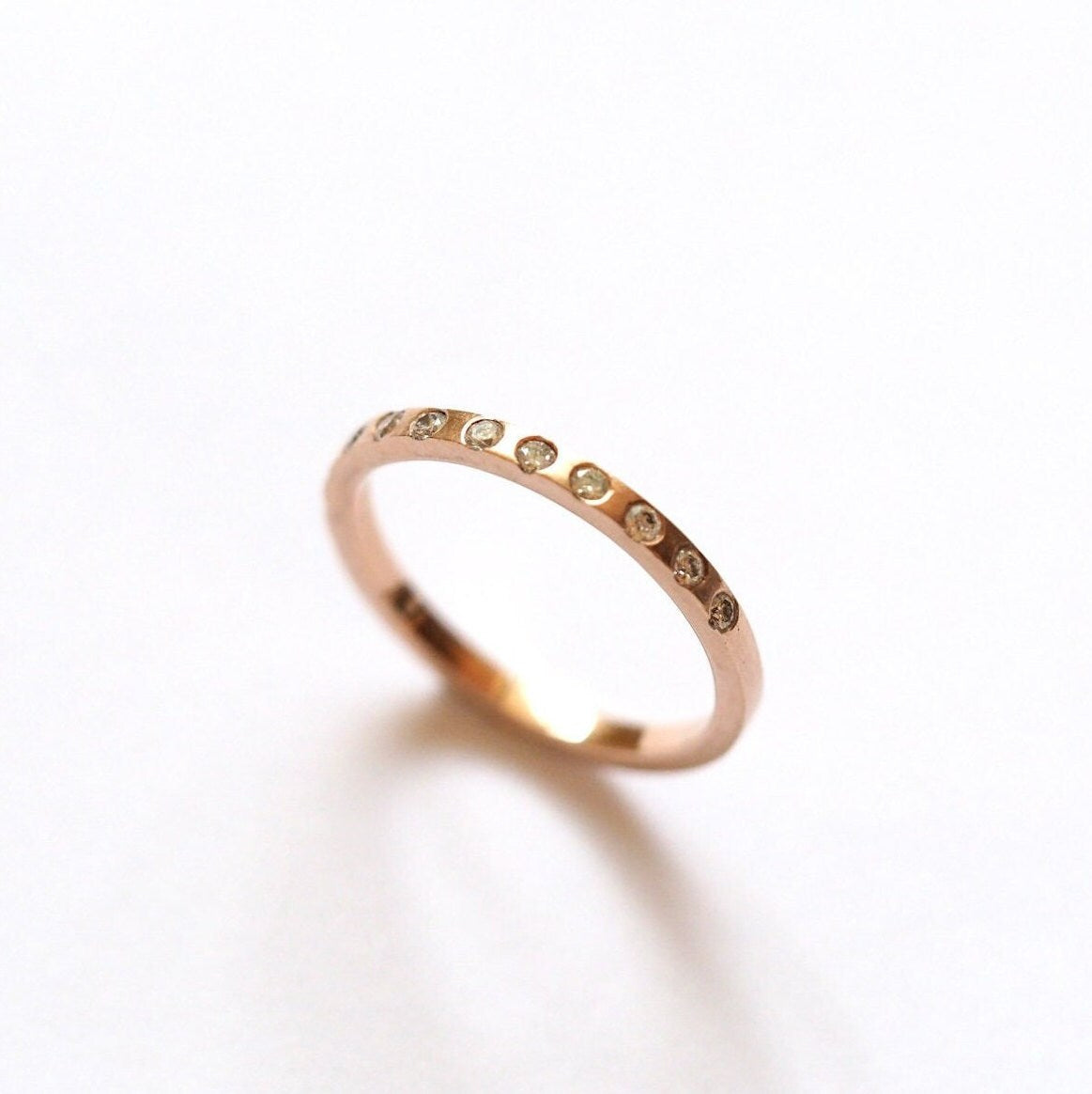 Half Eternity Ring - Recycled Gold and Brilliant Cut Diamonds