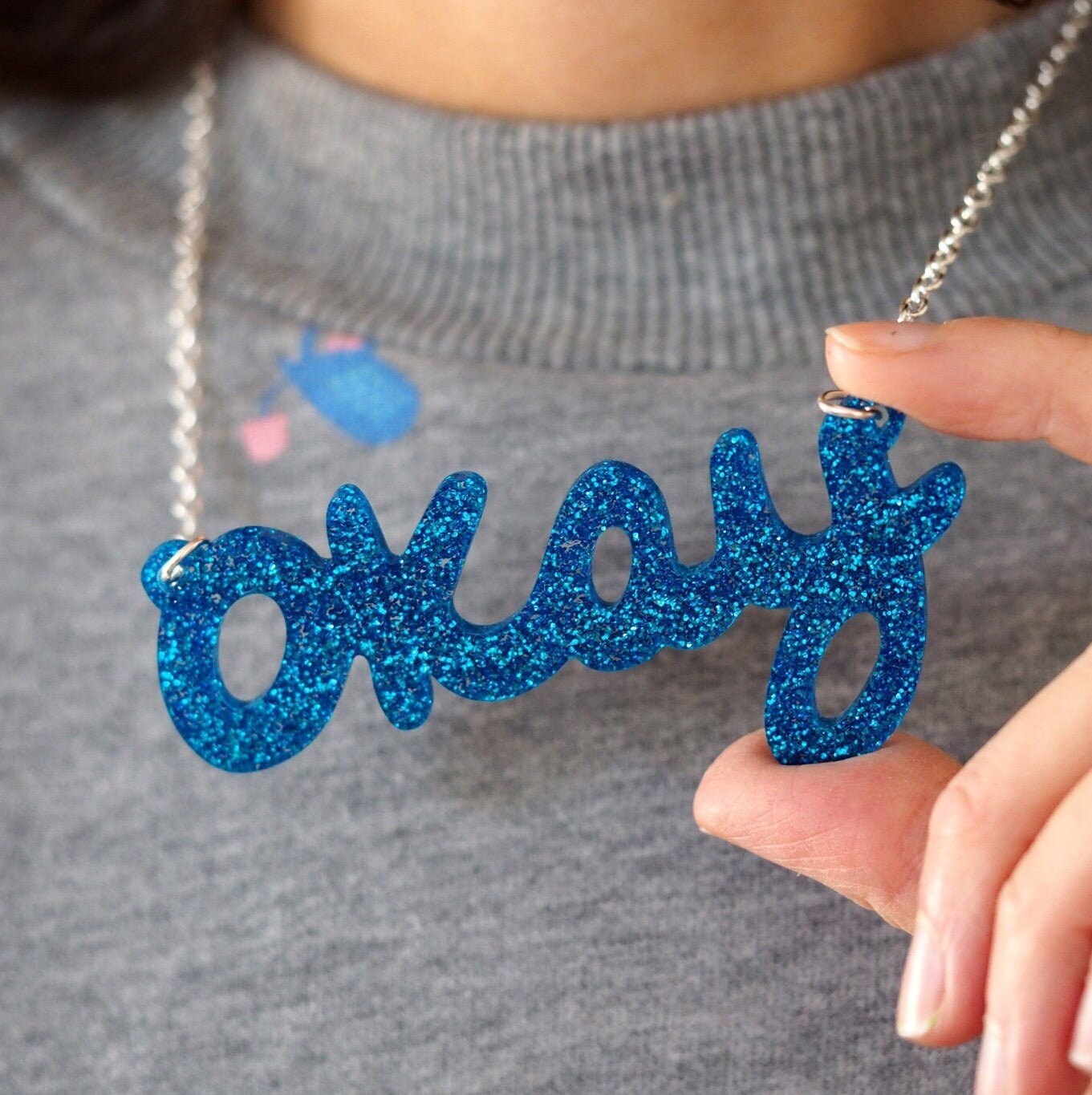 Okay Necklace in Acrylic