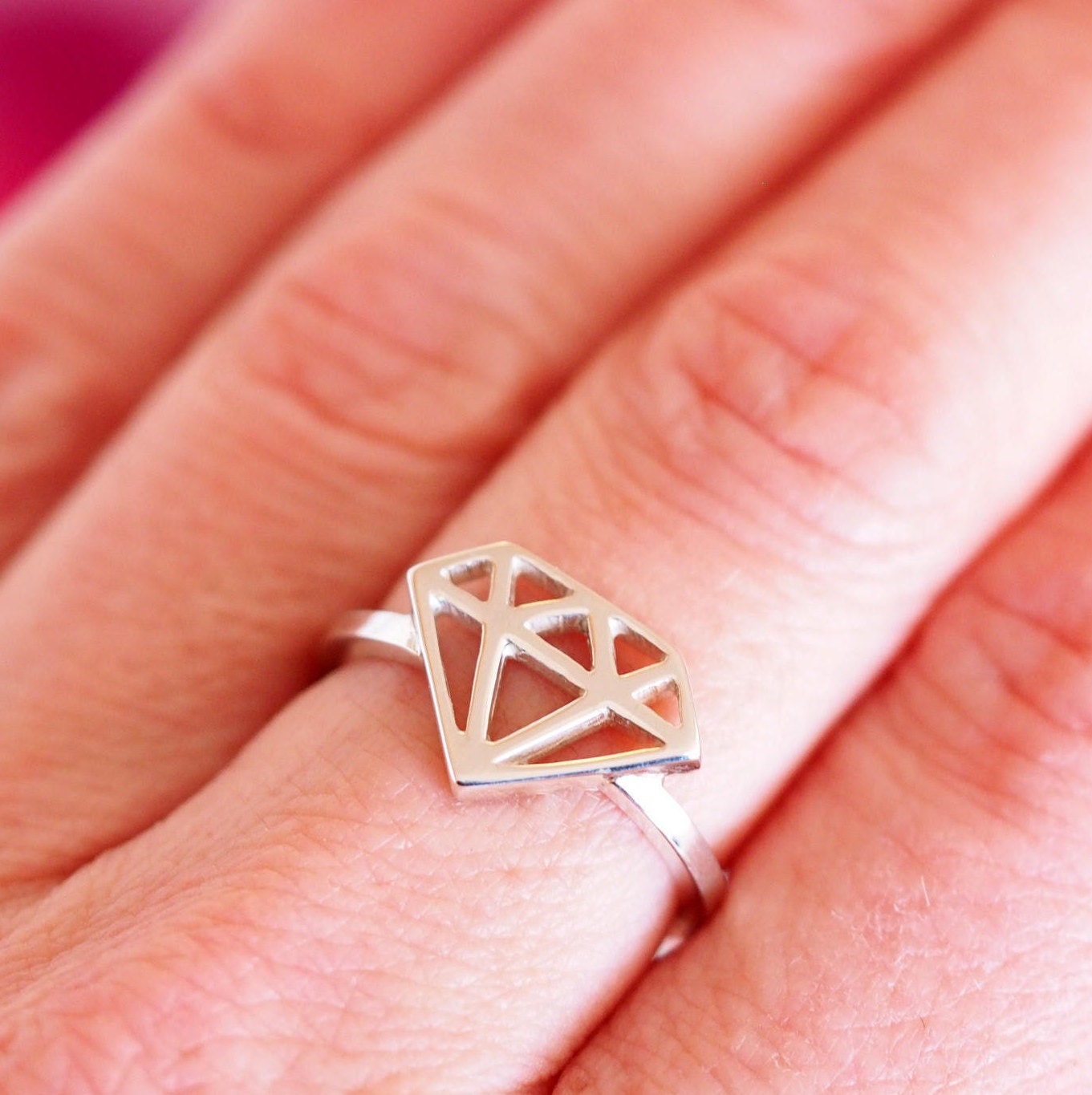 Diamond Symbol Ring