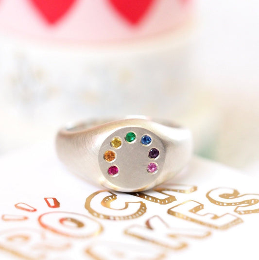 Rainbow Signet Ring