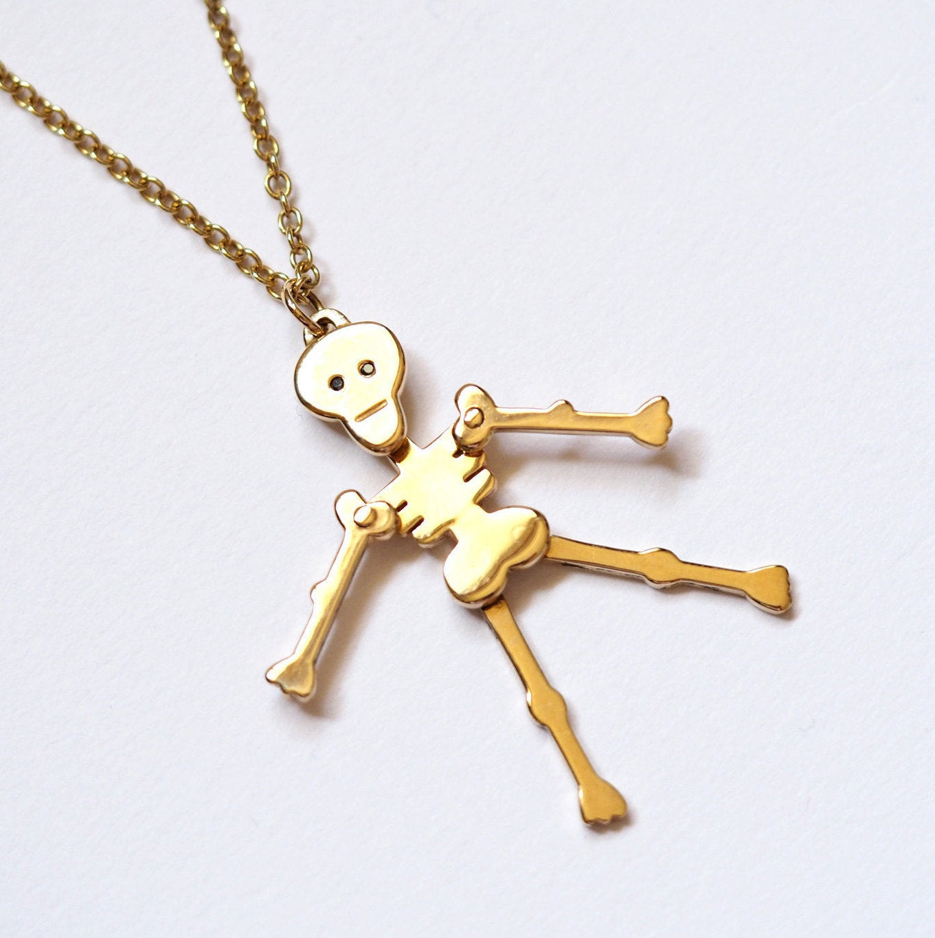 Skeleton Necklace - 9ct Yellow Gold