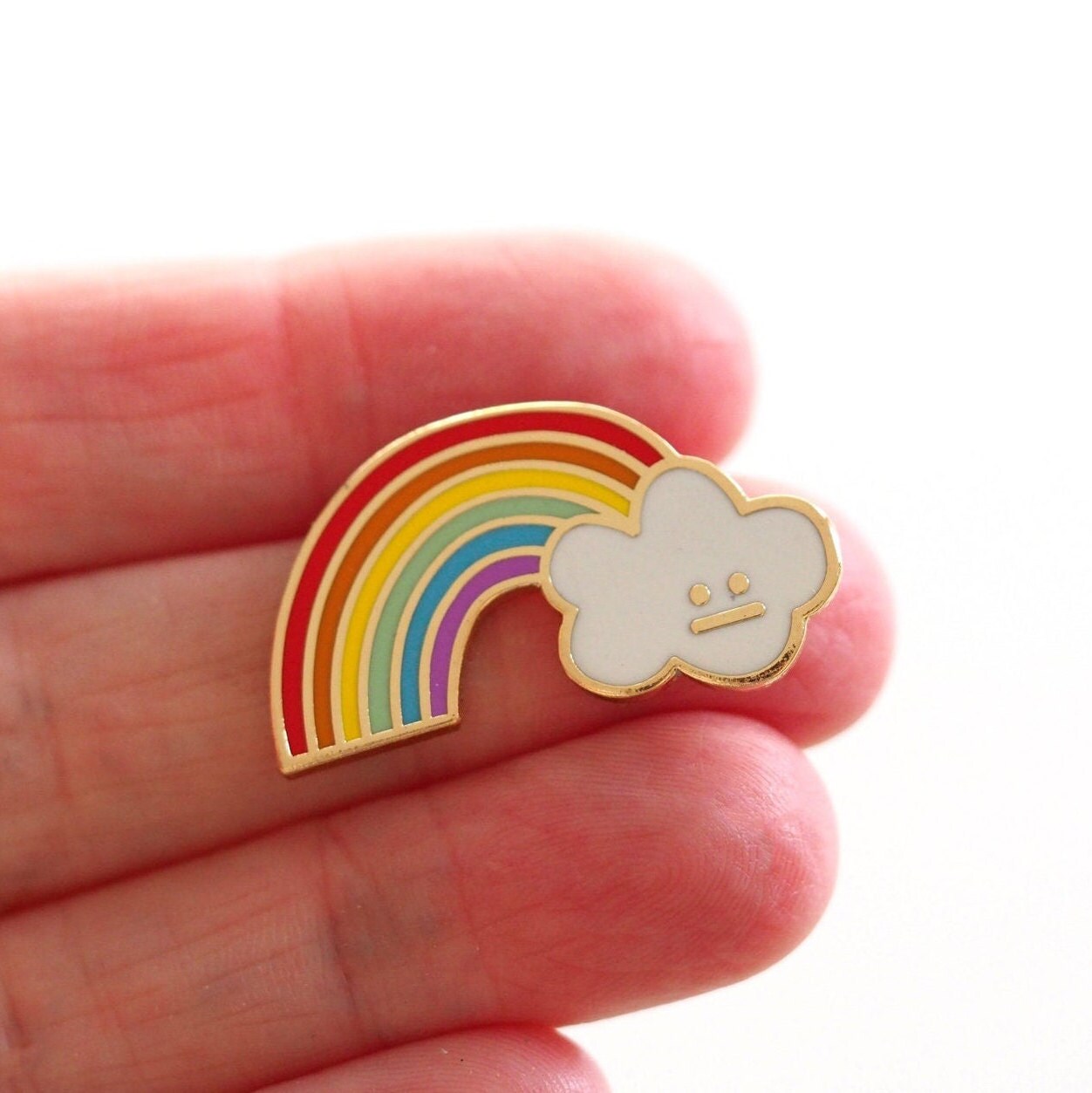 Cloud and Rainbow Enamel Pin