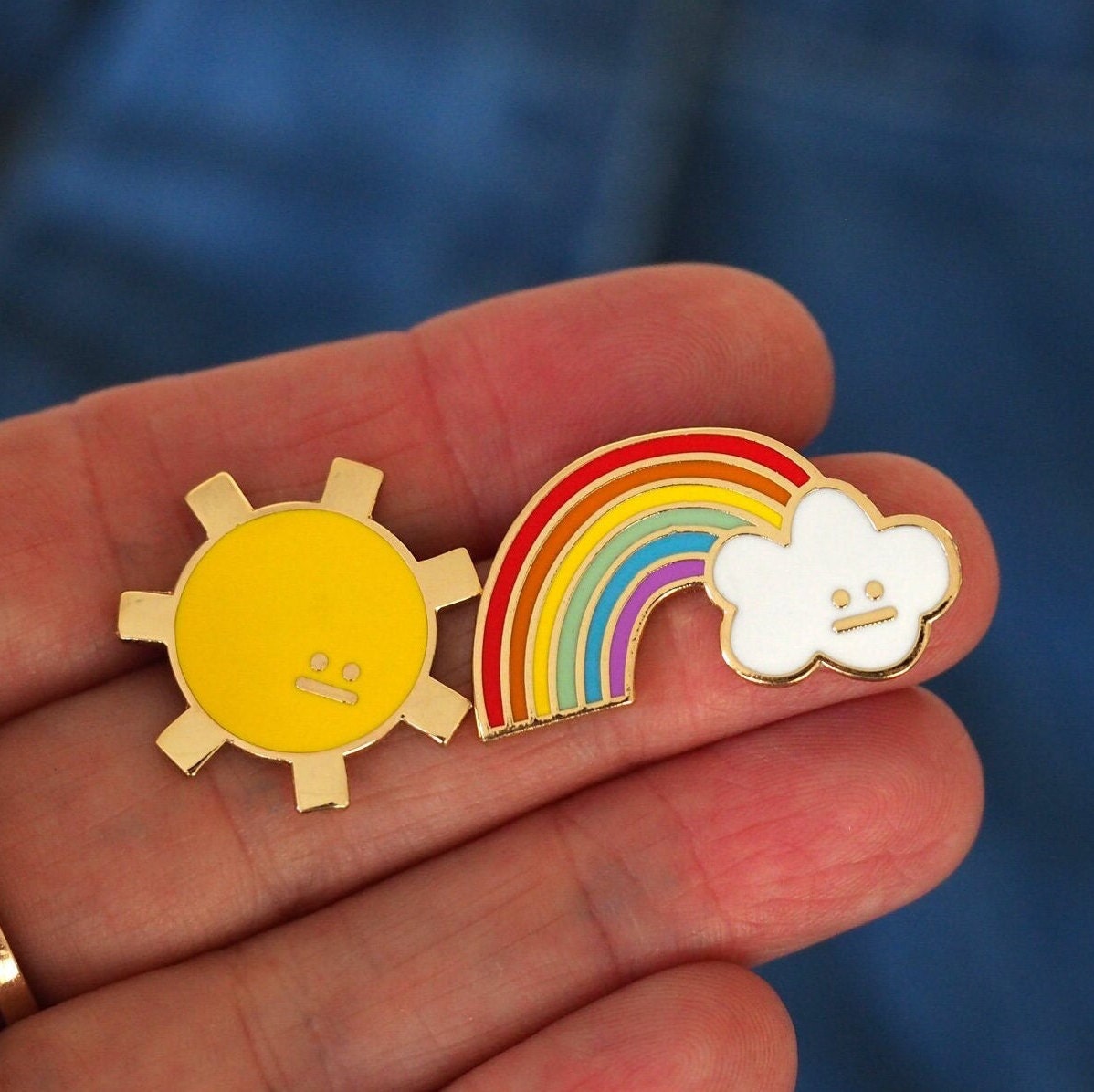 Cloud and Rainbow Enamel Pin