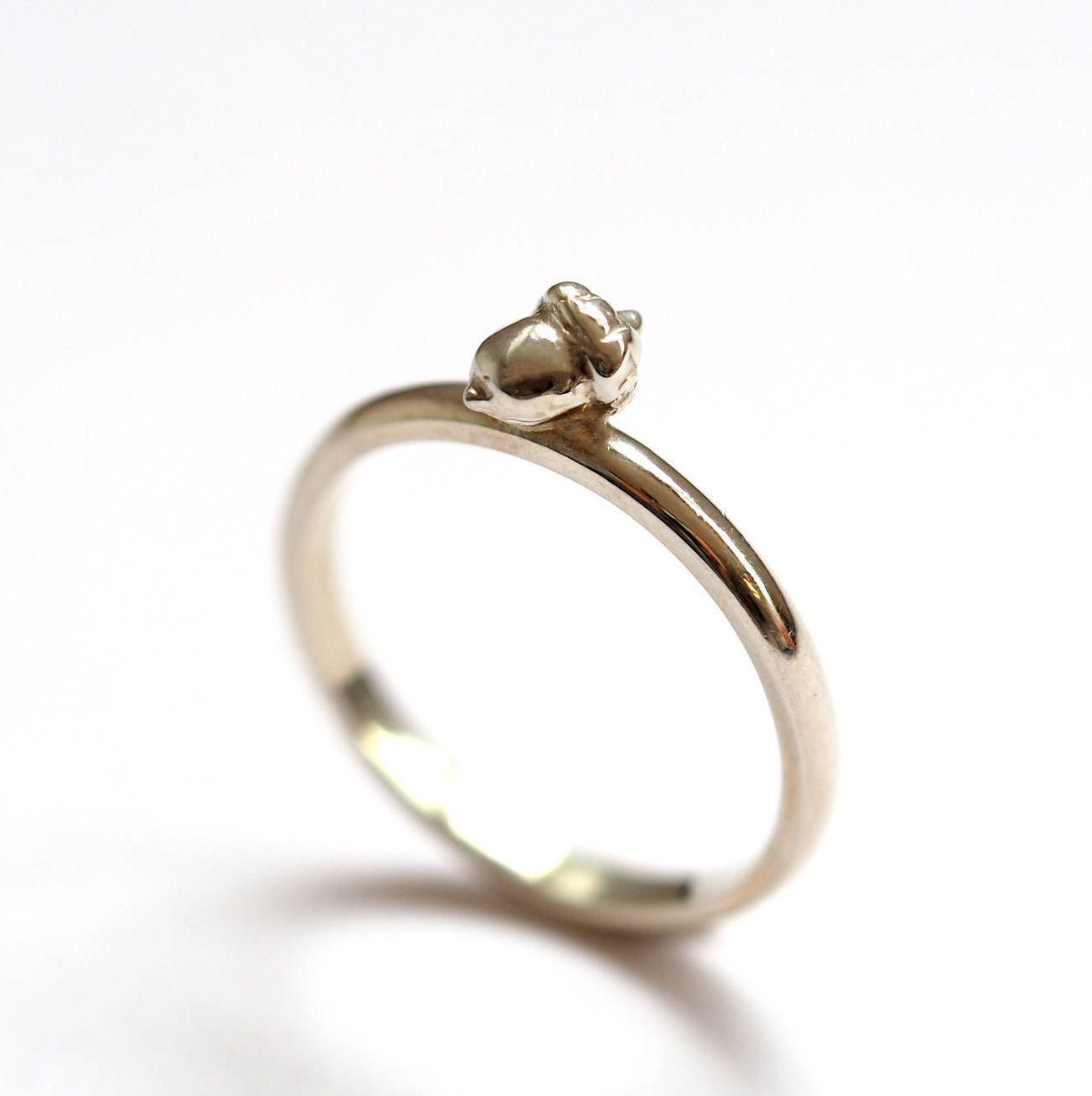 Tiny Acorn Ring - Sterling Silver