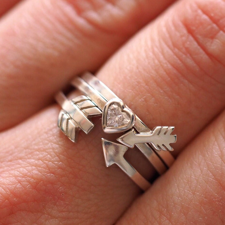 Cupid Arrow Ring - Recycled Sterling Silver.