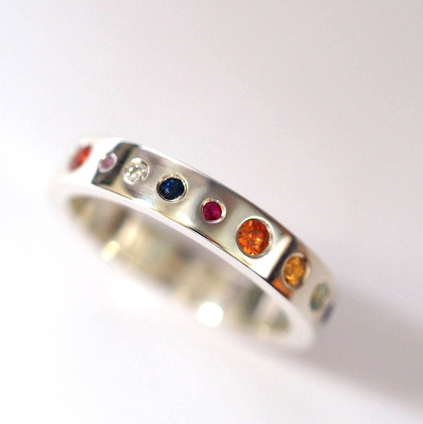 Planet Ring - Recycled 18ct Gold and Precious stones