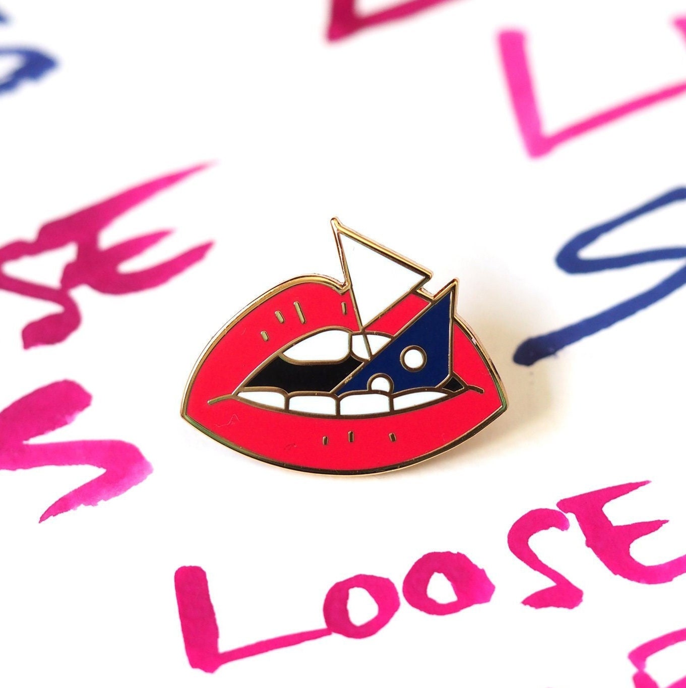 Loose Lips Sink Ships Enamel Pin