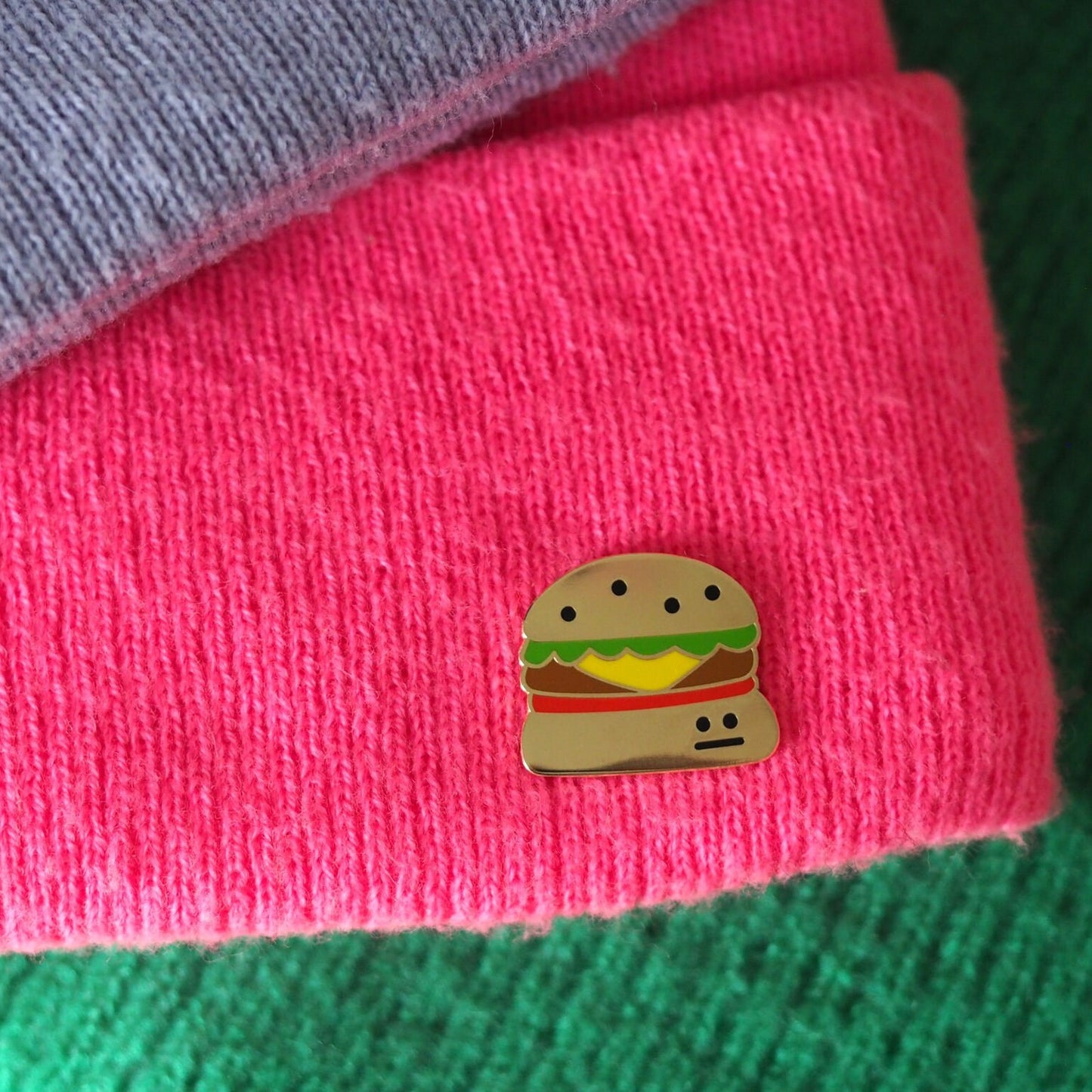Burger Enamel Pin Badge