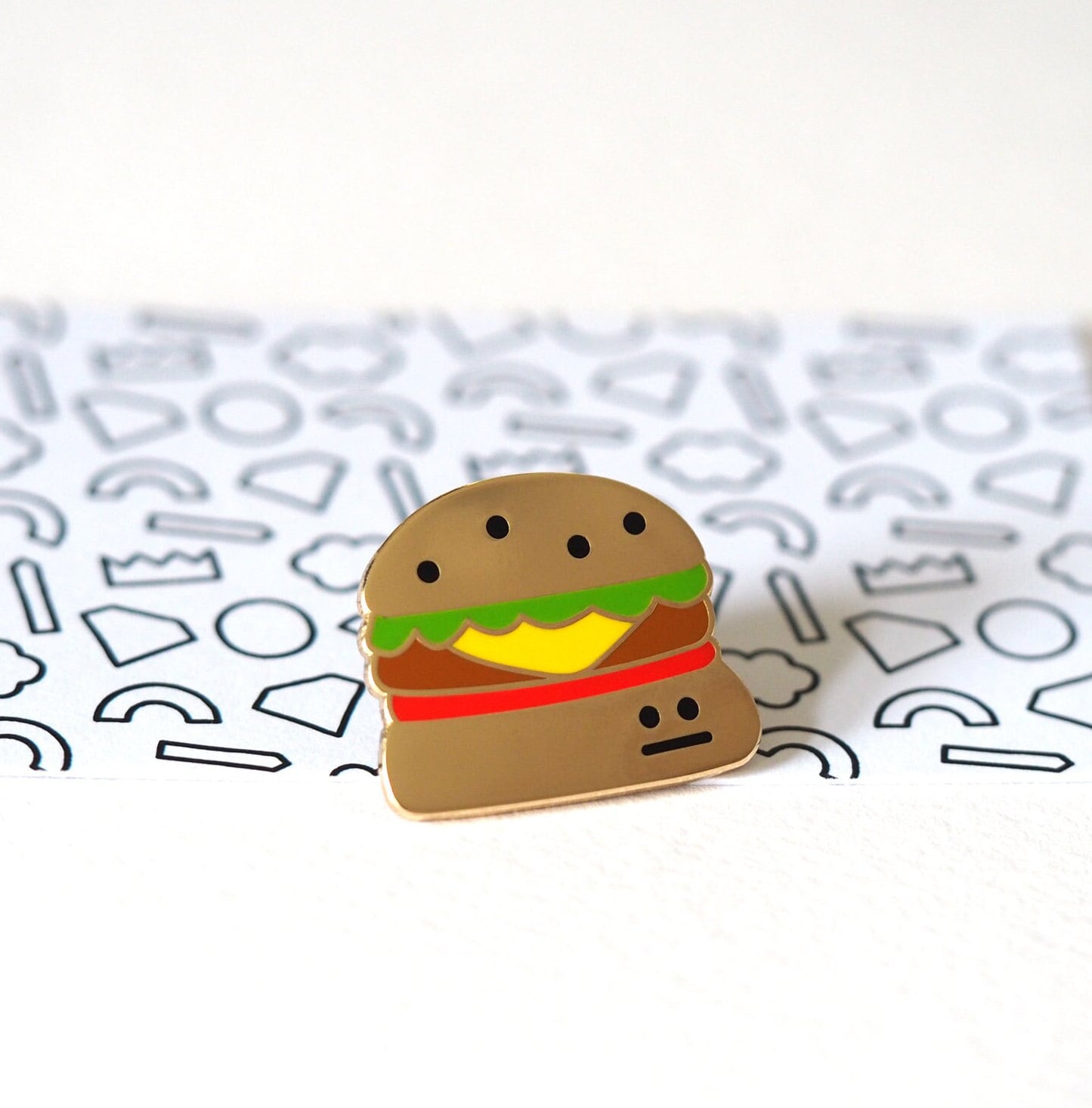 Burger Enamel Pin Badge