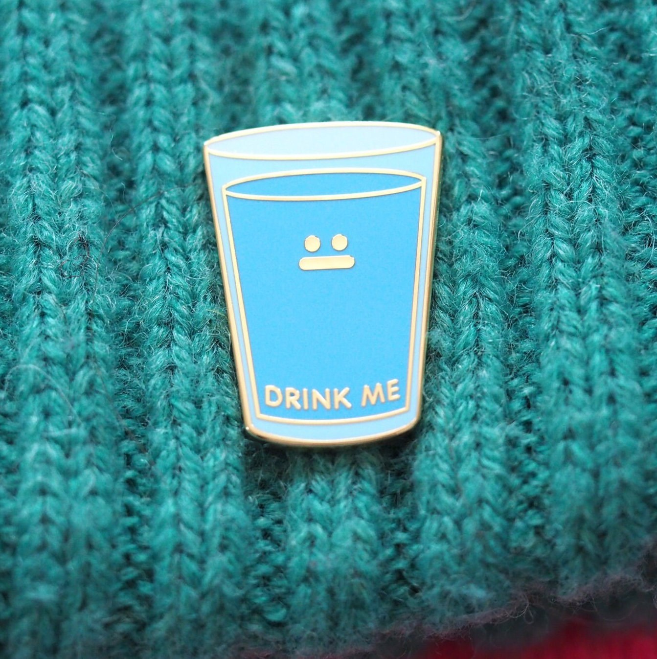 Drink Me Enamel Pin - Stay Hydrated