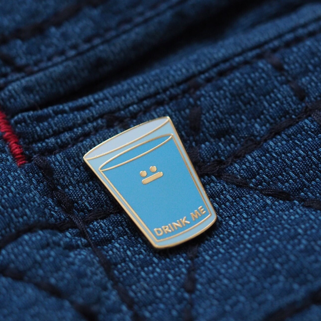 Drink Me Enamel Pin - Stay Hydrated