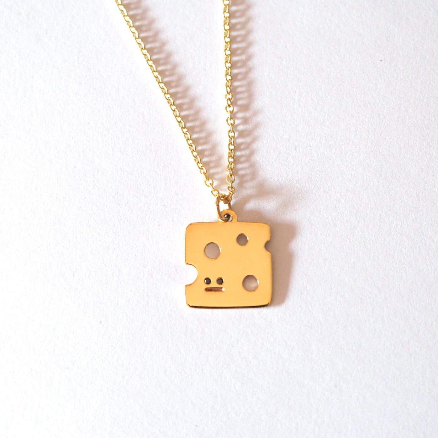 Cheese Necklace - Recycled 9ct Yellow Gold