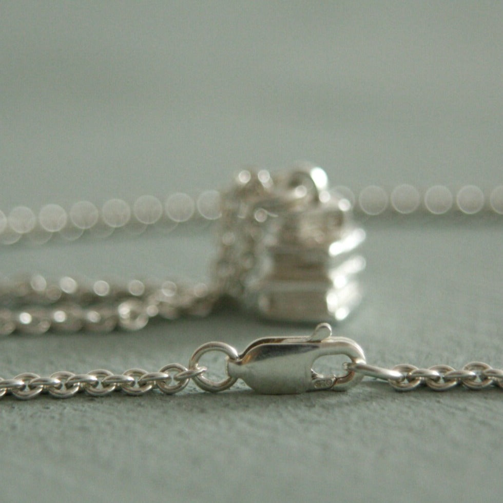 Book Pile Necklace - Sterling Silver